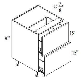 Base cabinet, 2 drawers