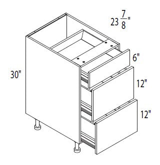 Base cabinet, 3 drawers