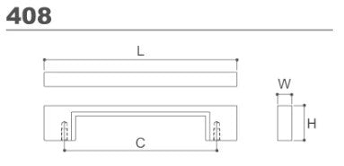 Handle - Pull, 408 series