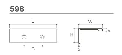 Handle - Pull, 598 series