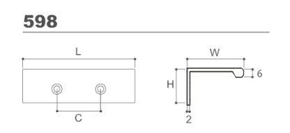 Handle - Pull, 598 series