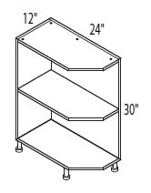 Base cabinet, Open end shelf