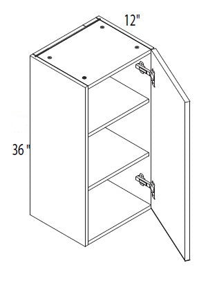 Wall cabinet - 9" to 21"W, 36"H