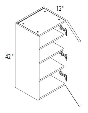 Wall cabinet - 9" to 21"W, 42"H