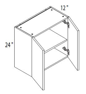 Wall cabinet - 24" to 36"W, 24"H