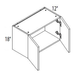 Wall cabinet - 24" to 36"W, 18"H