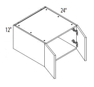 Wall cabinet - 30" to 36"W, 12"H, 24"D