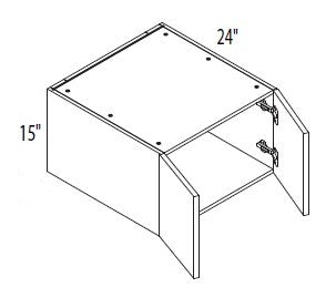 Wall cabinet - 30" to 36"W, 15"H, 24"D