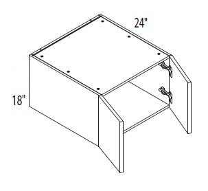 Wall cabinet - 30" to 36"W, 18"H, 24"D