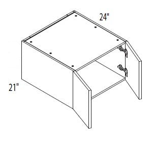 Wall cabinet - 30" to 36"W, 21"H, 24"D