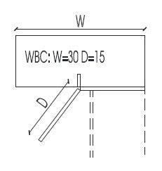 Wall corner cabinet - Blind