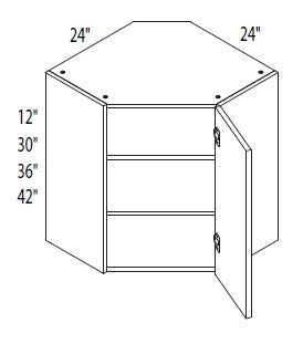 Wall corner cabinet - Diagonal